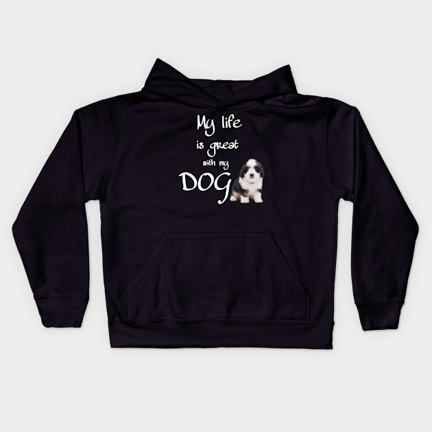 I love my dog Kids Hoodie by teedesign20